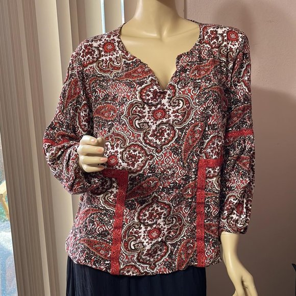 Cato Tops - Women's Size 18/20W BOHO Blouse Perfect for Fall! Sophisticated Sexy!